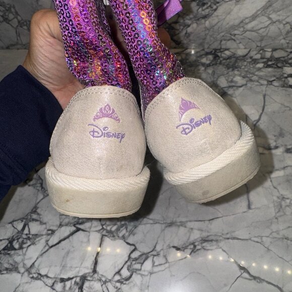 Disney Stride Rite Toddler 7 Furry Elsa Boot Frozen Winter - Picture 3 of 5